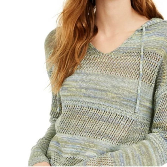 NWT Hooked Up  Juniors' Point Elle Hoodie Blue Size M - Picture 2 of 3